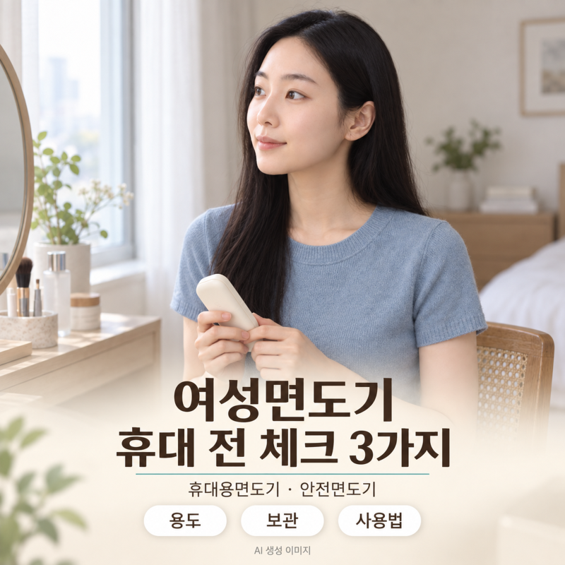 여성면도기, 휴대용면도기 고를 때 안전면도기 까지 비교할 3가지