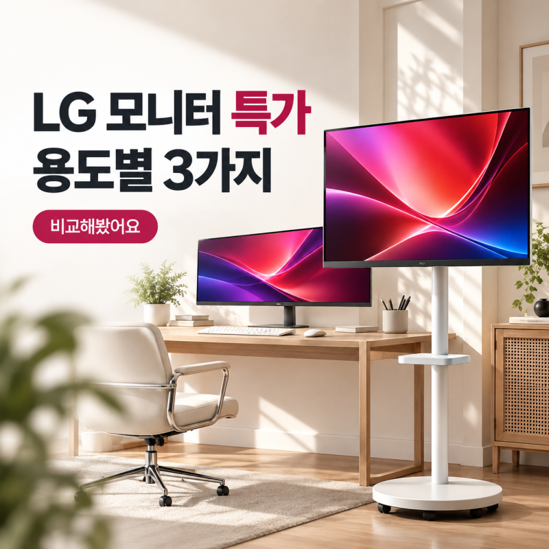 LG 모니터 특가 추천 3가지｜이동식 스마트TV·울트라와이드·게이밍