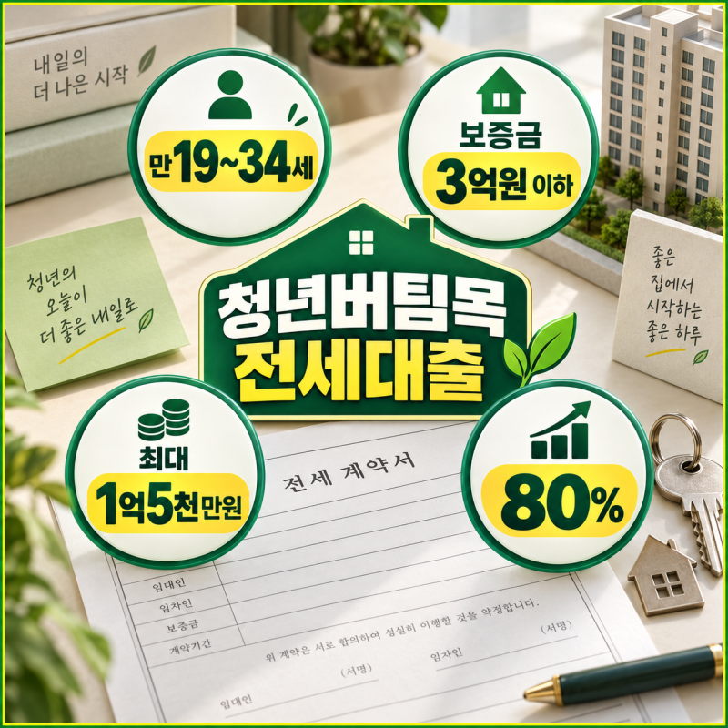 청년버팀목대출 조건 한도 1억5천만원 될까?