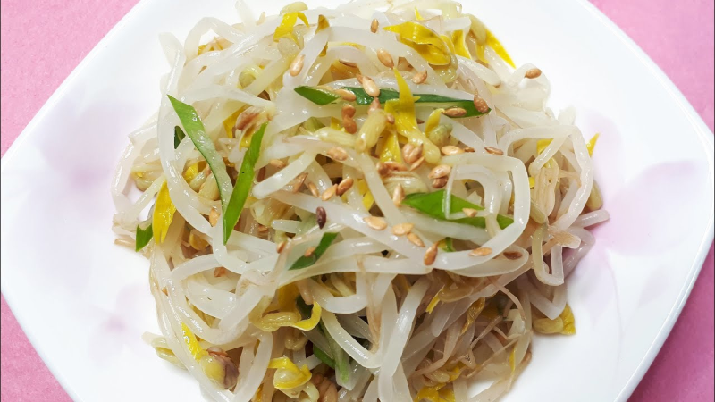 숙주나물무침 아삭하게 데치기 시간 맛있는 양념 레시피 만드는법