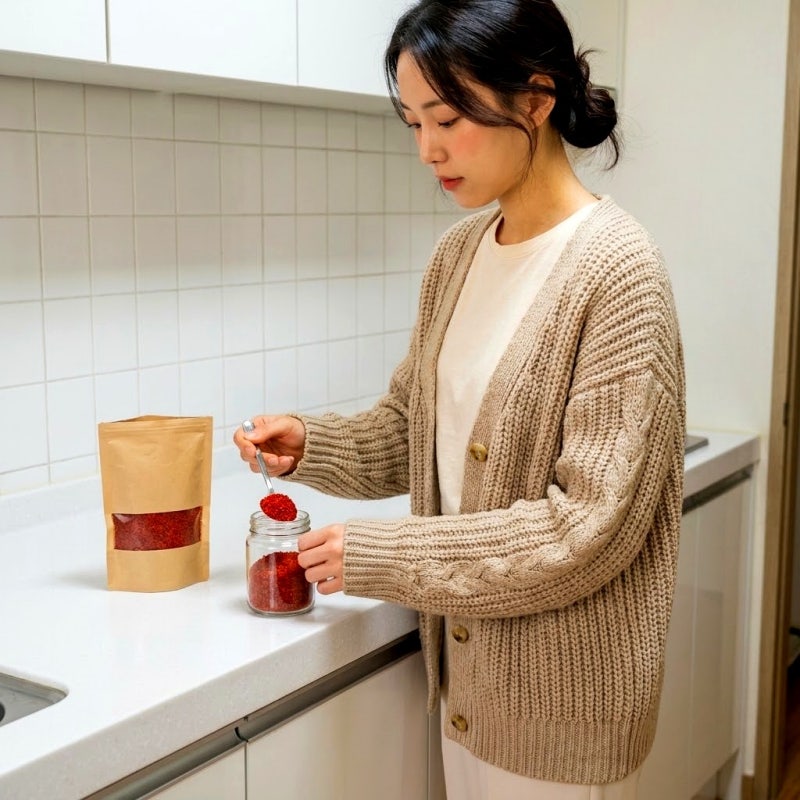 햇고춧가루 보관, 가스레인지 옆에 뒀더니 색이 칙칙해졌어요｜냉장·냉동 소분법 ✨