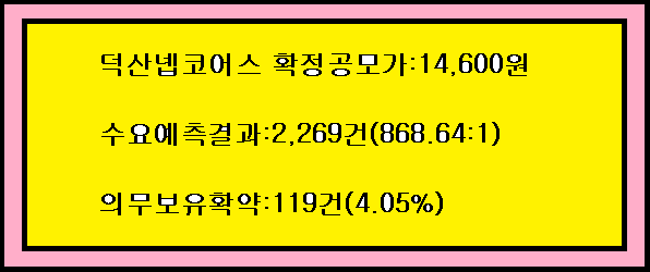 덕산넵코어스 공모주청약
