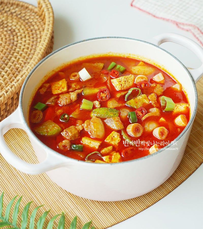 돼지고기 고추장찌개 레시피 류수영 애호박찌개