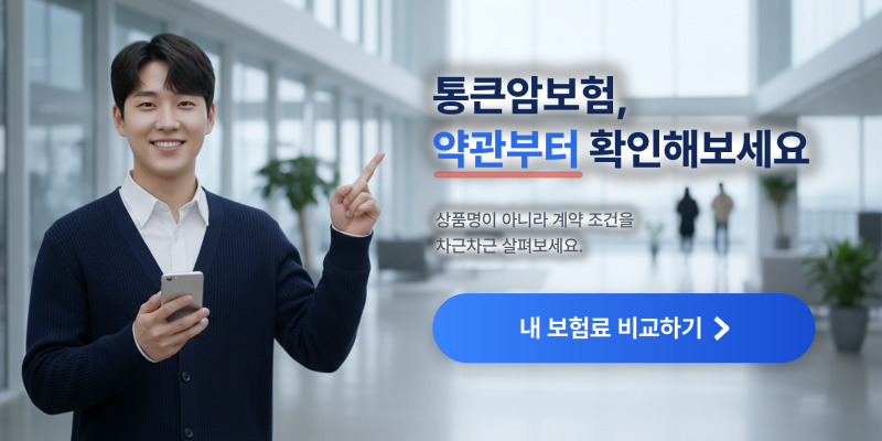 통큰암보험 알아볼 때 이름보다 먼저 확인한 것들
