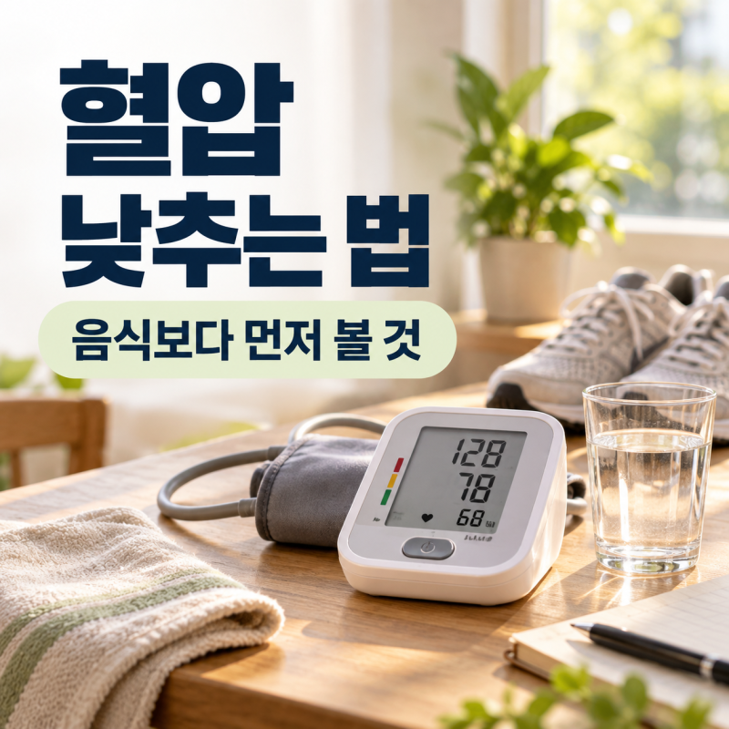 혈압 낮추는 법, 음식·커피·걷기·코큐텐보다 먼저 봐야 할 생활습관