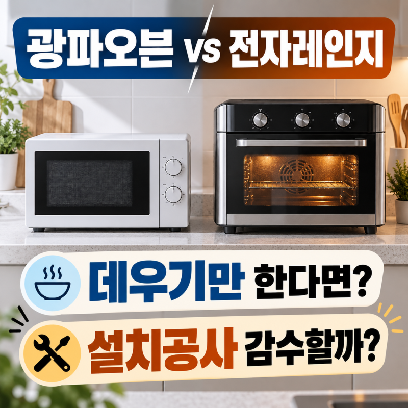 광파오븐 vs 전자레인지, 데우기만 한다면 광파오븐까지 필요할까?
