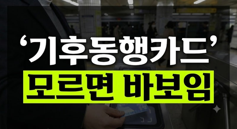 기후동행카드 발급방법부터 선불·후불 차이와 충전 및 혜택 완벽 가이드