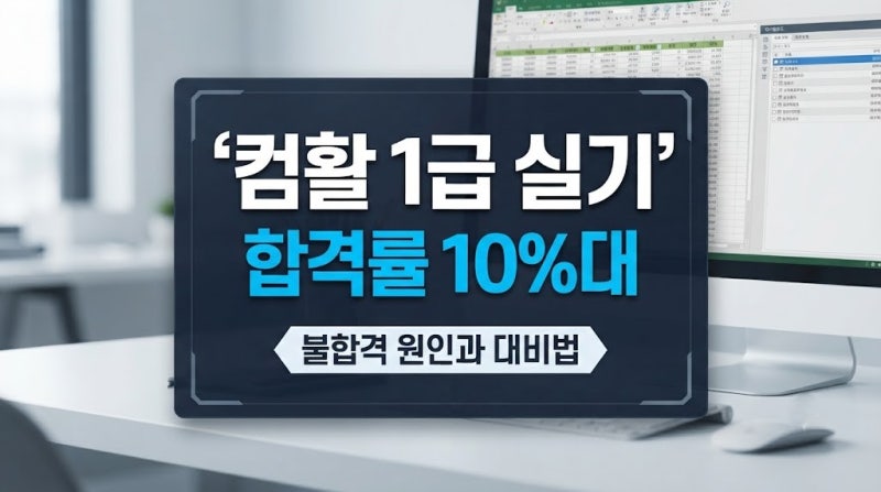 컴활 1급 실기 합격률의 진실, 전공자도 불합격하는 3가지 이유와 대비법