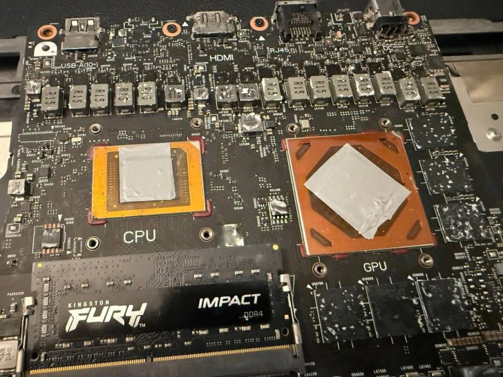 ASUS ROG Strix G15, 게임 중 계속 꺼지던 원인은 냉각 불량? PTM7950 적용 후 정상화 │ 글림
