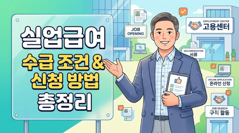 2026년 실업급여 수급 조건 및 신청 방법 총정리