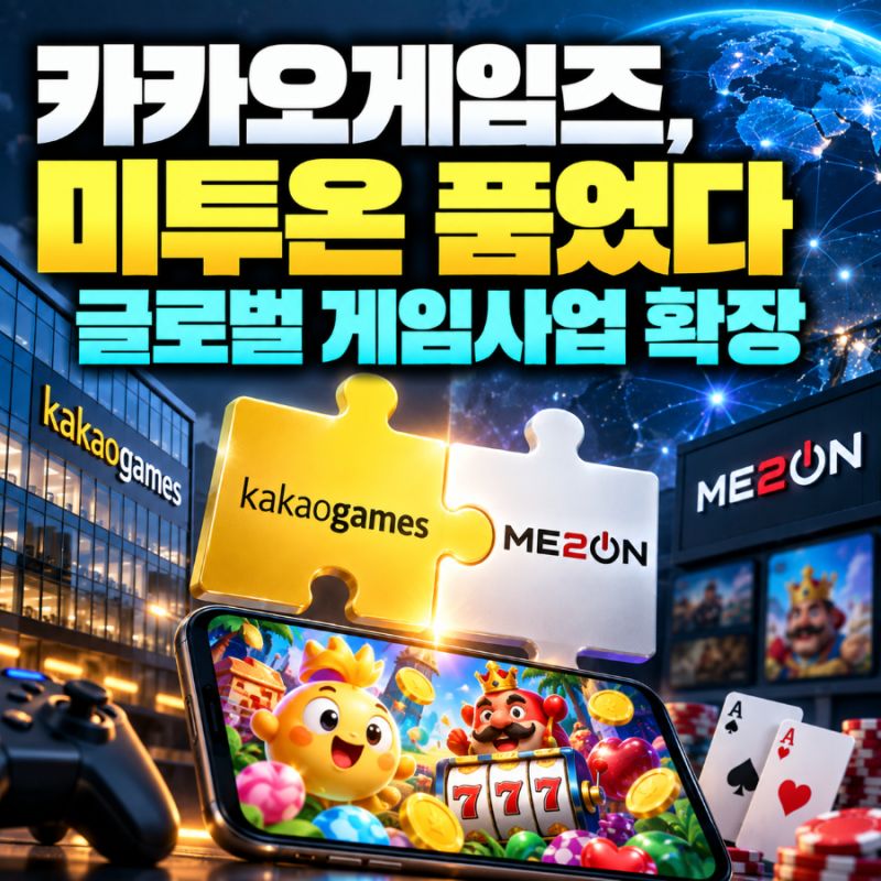 카카오게임즈, 미투온 품었다, 소셜카지노·캐주얼 게임 강화