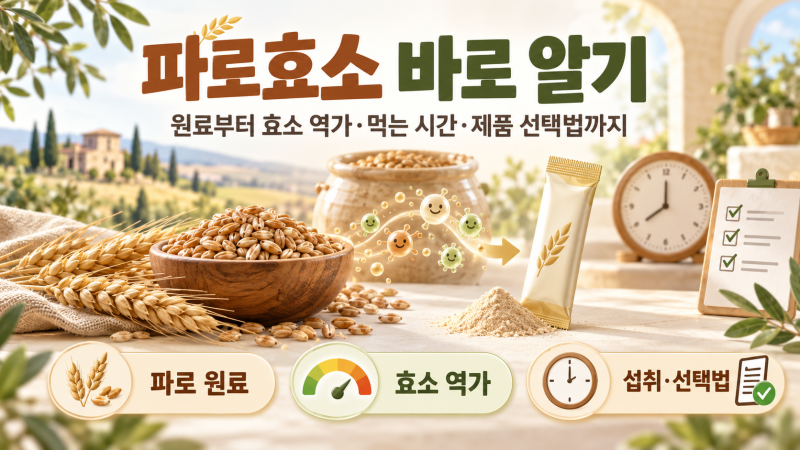 파로효소 바로 알기: 원료부터 효소 역가·먹는 시간·제품 선택법까지