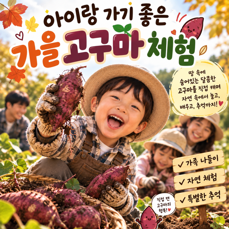 2026 고구마캐기 체험 가능한 곳｜아이와 주말에 가기 좋은 곳·예약·준비물 총정리