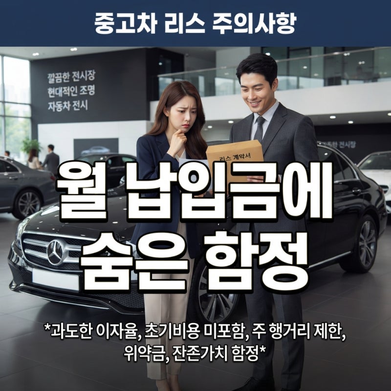 중고차리스 사기 예방하는 조건 비교 및 수입차 리스 견적 가이드