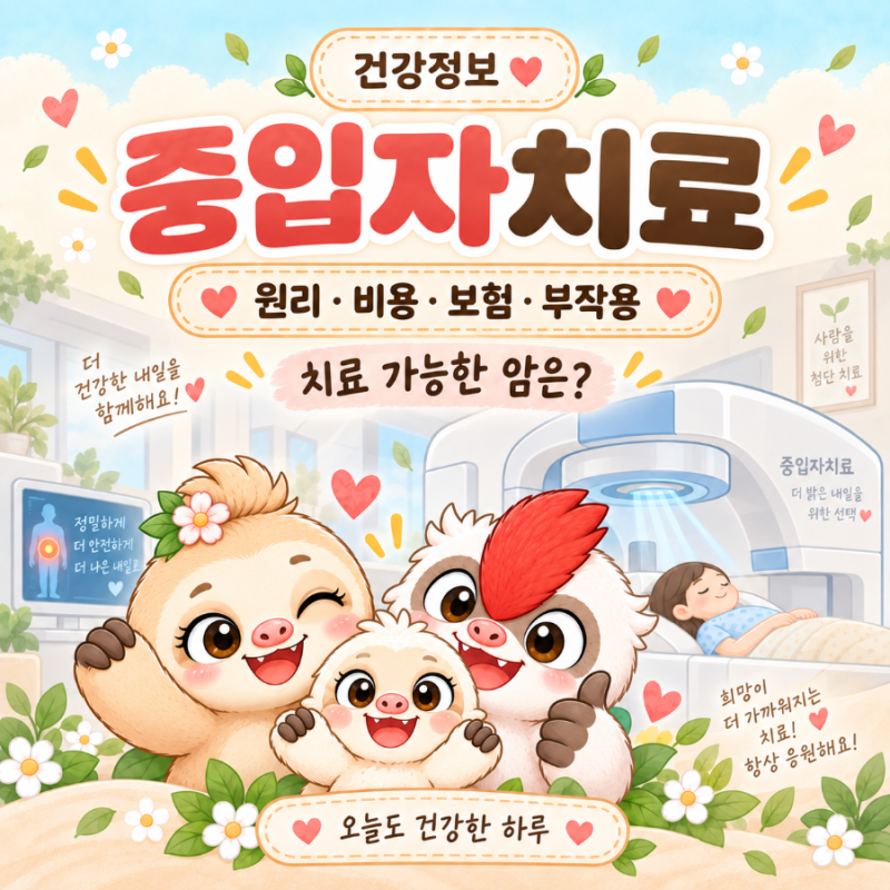 [건강정보] 중입자치료 원리│비용│치료 가능한 암│보험│부작용 (2026 최신)