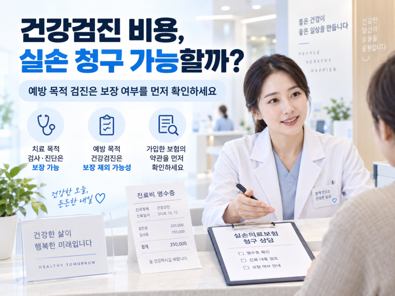 건강검진 비용은 실손보험으로 청구할 수 있을까?