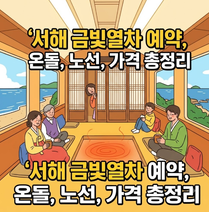 서해 금빛열차 예약, 노선, 온돌 예약, 가격 및 일반실 예약 총정리