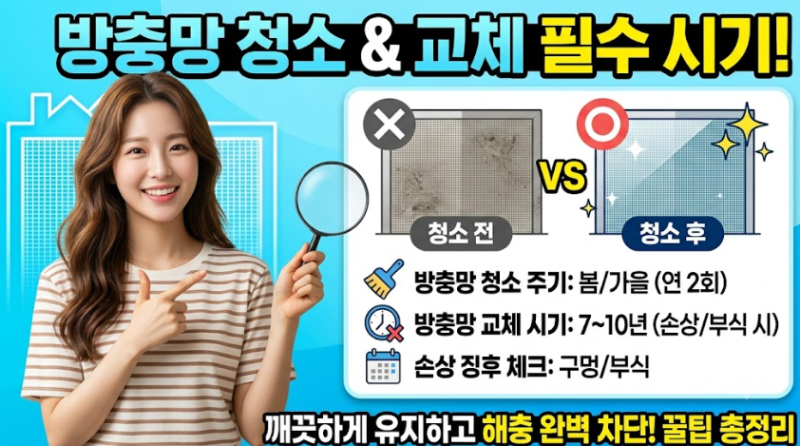 방충망 청소 및 교체 시기, 이렇게 확인하세요