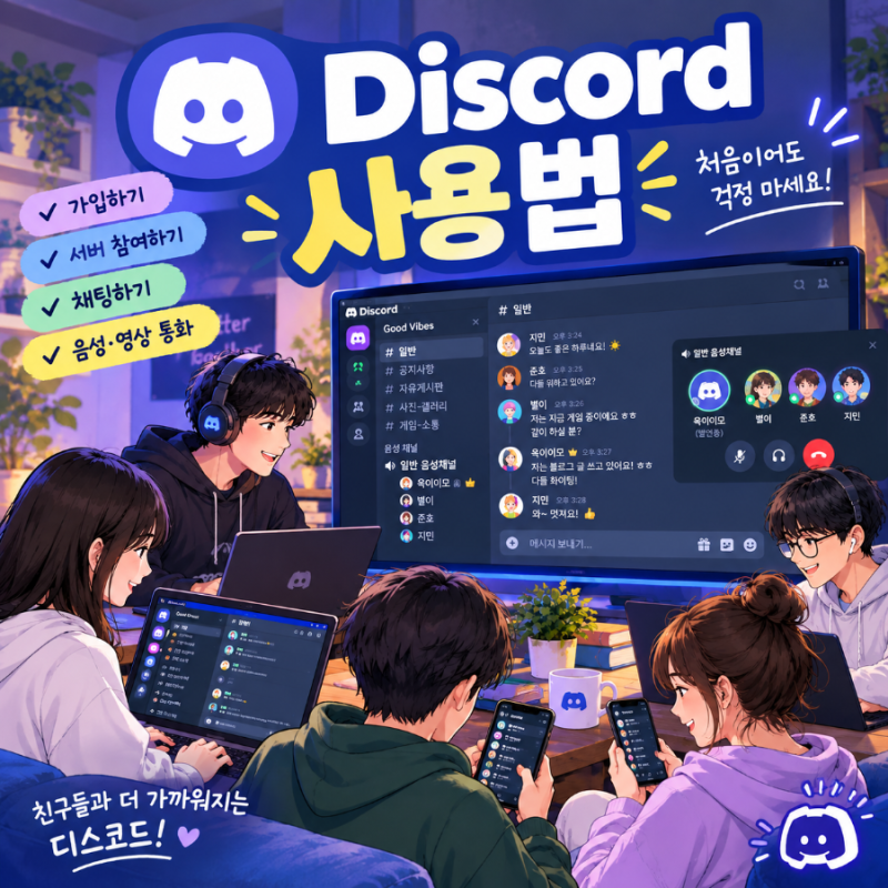 디스코드 다운로드 & 가입이용 방법, 서버 만들고나서 활용까지