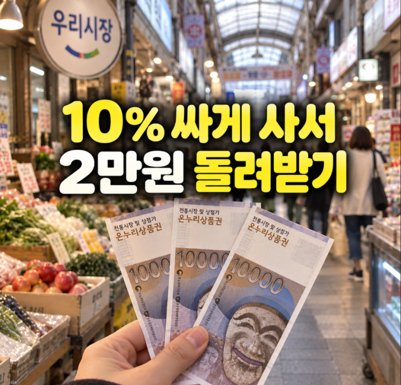 2026 추석 온누리상품권 10% 할인에 수산물 2만원 환급까지, 조건·날짜 총정리