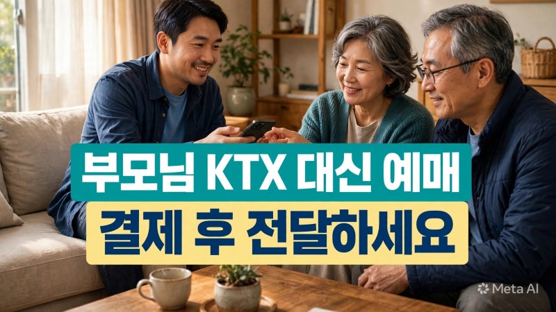KTX 승차권 다른 사람 대신 예매해도 될까?｜부모님 표 예매·전달·사용방법 총정리