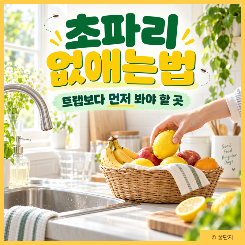 초파리 없애는 법, 잡아도 또 생긴다면? 발생 원인 제거 트랩 만들기 예방법
