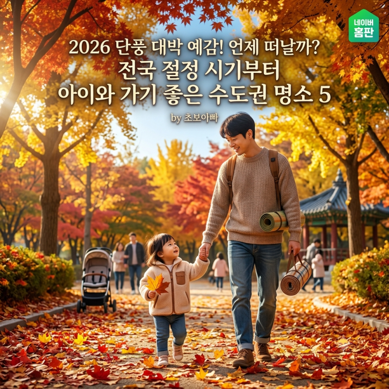 [2026 단풍] 언제 떠날까? 전국 절정 시기부터 아이와 가기 좋은 수도권 명소 5 (코스·팁 총정....