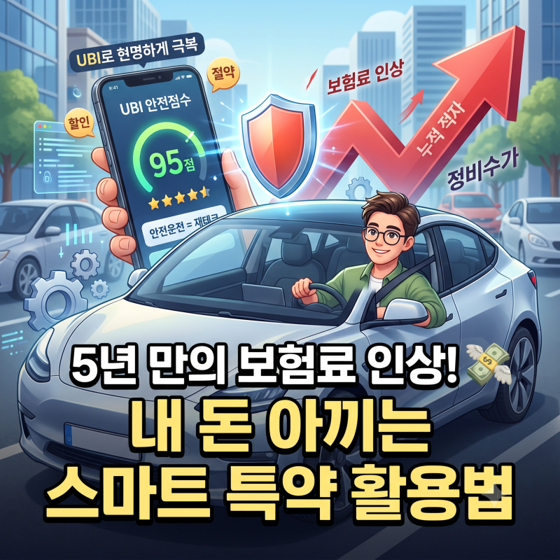 5년 만의 자동차보험료 인상: 원인 분석 및 스마트한 특약(UBI) 활용 절약 가이드