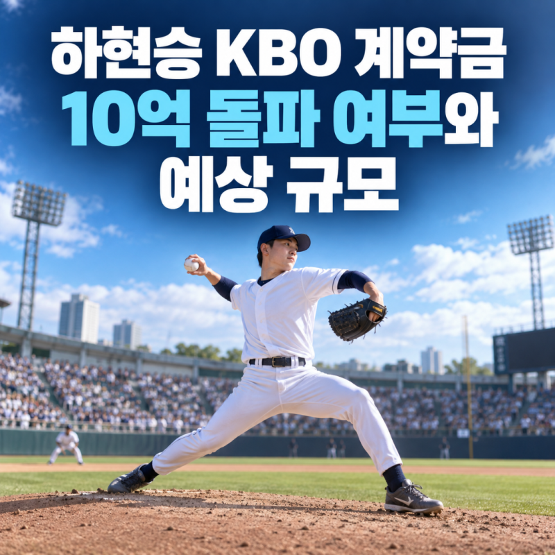 "10억 벽 앞에 선 선택" 하현승 KBO 신인 계약금 키움 양키스 드래프트