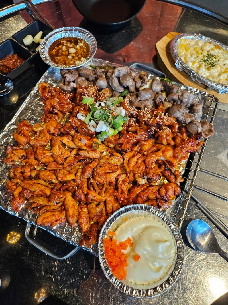 명지 술집 하단끝집 명지점｜숯불 닭다리살에 닭발까지