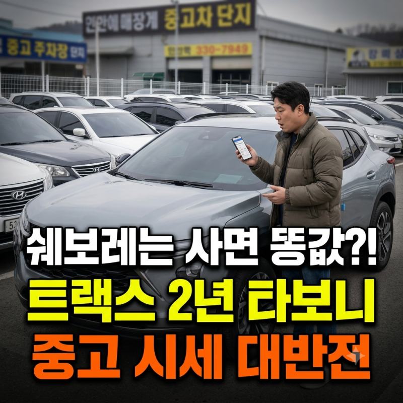 "쉐보레는 사자마자 똥값 된다더니?" 트랙스 크로스오버 2년 탄 중고차 시세의 반전
