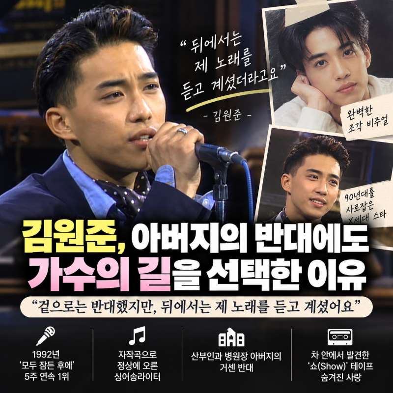 김원준, 병원장 아버지 반대에도 가수 데뷔…‘쇼’ 카세트에서 알게 된 진심