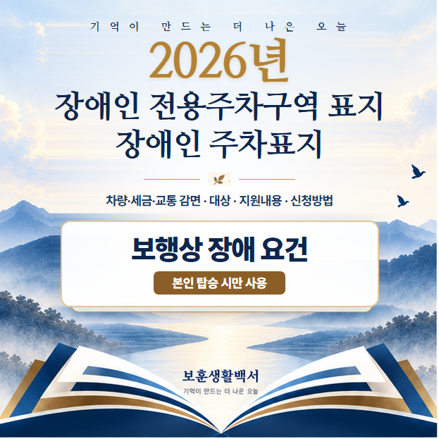[장애인 전용주차구역 표지] 상이 국가유공자 주차표지 발급 요건(보행상 장애)과 부정사용 ....