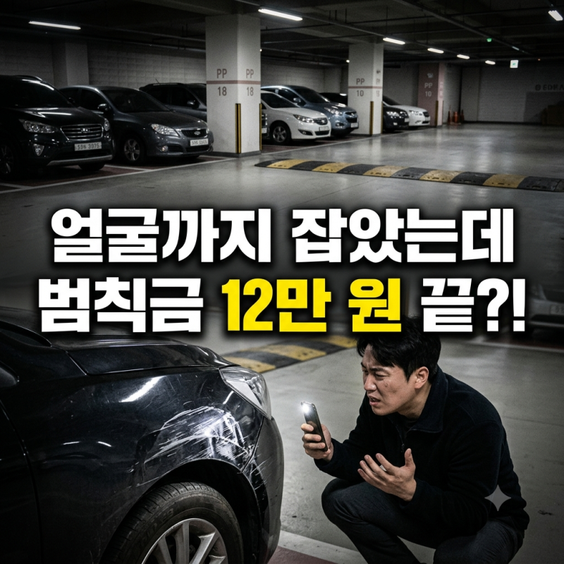"블랙박스로 잡았는데 사과도 없네요" 주차장 긁고 도망친 차주 적발해도 범칙금 12만 원 끝?