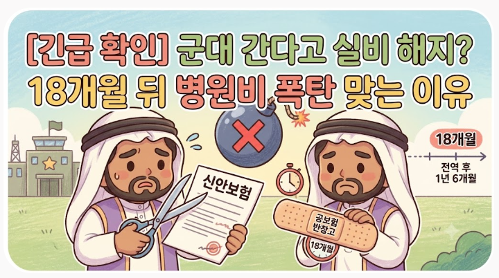 [긴급 확인] 아들 군대 간다고 실비보험 덜컥 해지? 18개월 뒤 병원비 폭탄 맞는 치명적 이유 (....