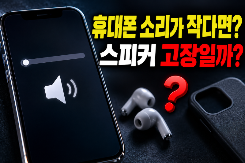 휴대폰 소리가 갑자기 작아졌을 때, 스피커 고장 전 확인할 5가지