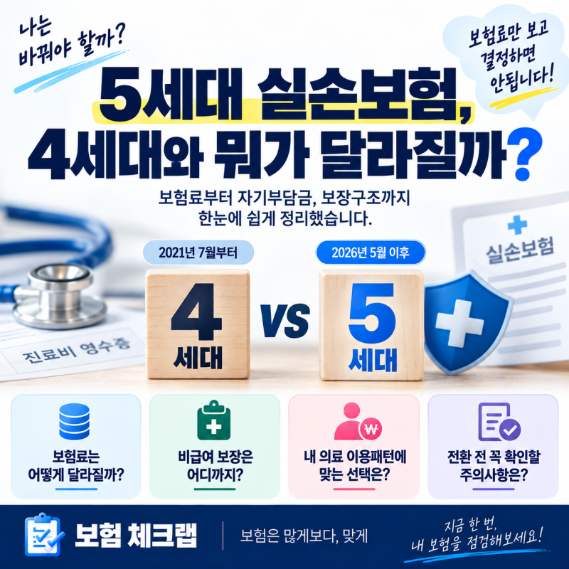 5세대 실손보험, 4세대와 뭐가 달라질까?