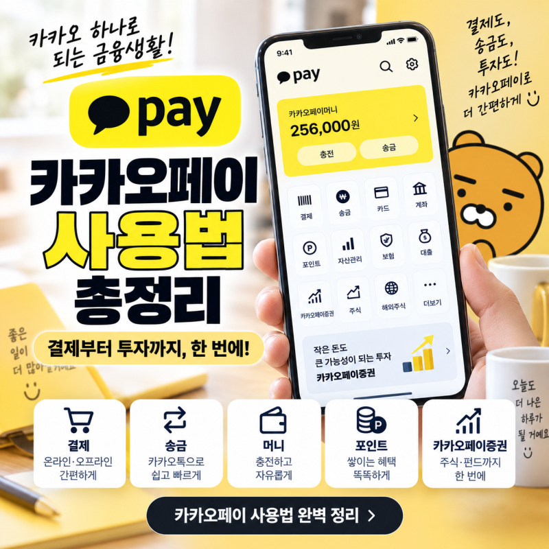 카카오페이 사용법 총정리｜결제·송금·계좌연결·카카오페이증권까지
