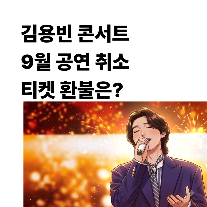 김용빈 콘서트 2026 취소됐나요? 서울 세레나데 취소 이유·티켓 환불 정리