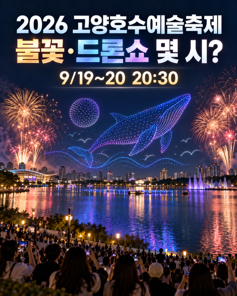 2026 고양호수예술축제 불꽃·드론쇼 몇 시? 시간·명당·관람 위치