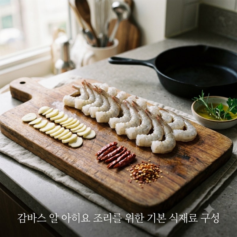 추석 연휴 제철요리 : 새우 감바스 알 아히요 레시피