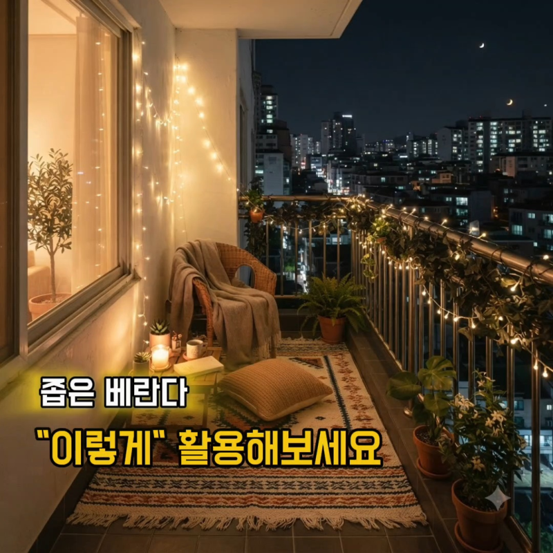 창고로만 쓰기 아깝죠 작은 휴식공간 만드는 베란다 인테리어