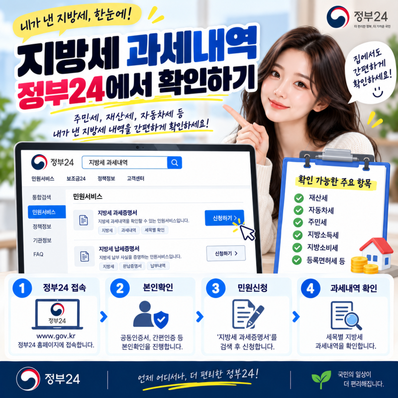지방세 세목별 과세증명서 인터넷 발급 방법, 정부24 무료 발급까지 정리