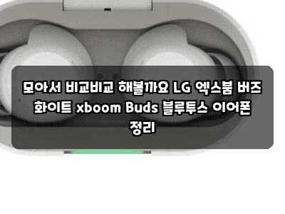 모아서 비교비교 해볼까요 LG 엑스붐 버즈 화이트 xboom Buds 블루투스 이어폰 정리