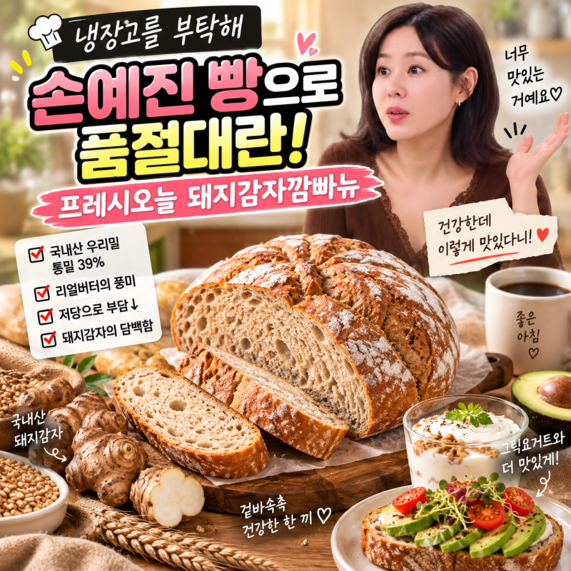 [식단관리 건강빵] 손예진 빵 냉부해 빵으로 입소문 난 프레시오늘 수제 저당 돼지감자깜빠....