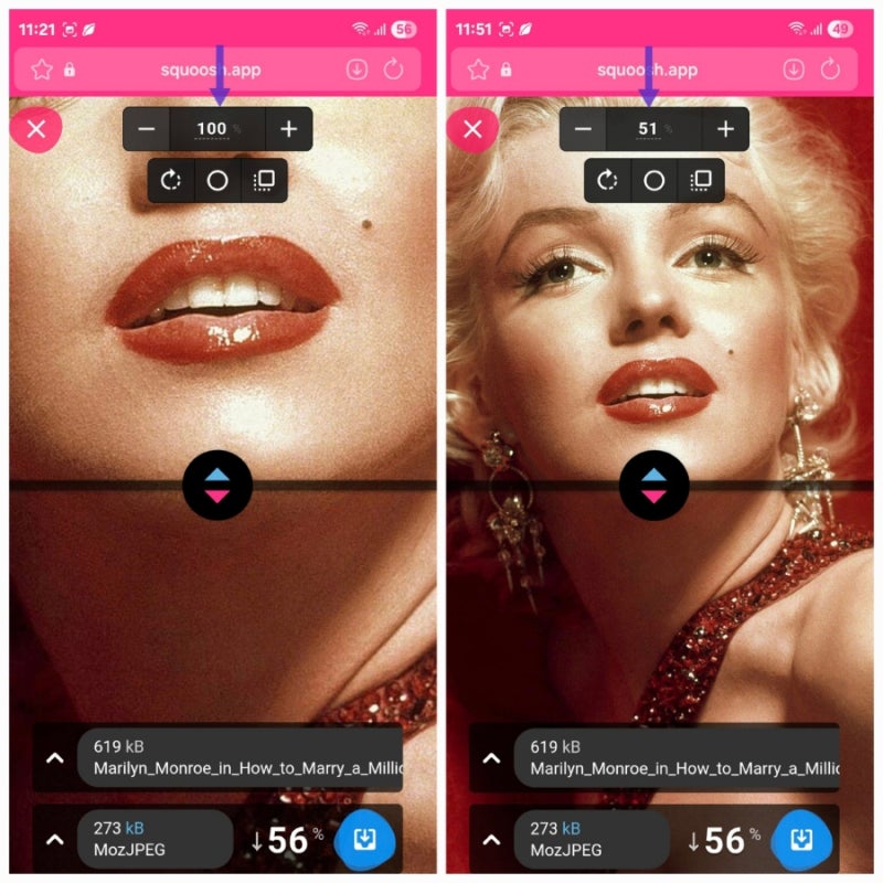 여권(3) 여권 사진(or 전자비자)의 픽셀과 용량 조정하기- 휴대폰에서 squoosh.app 이용
