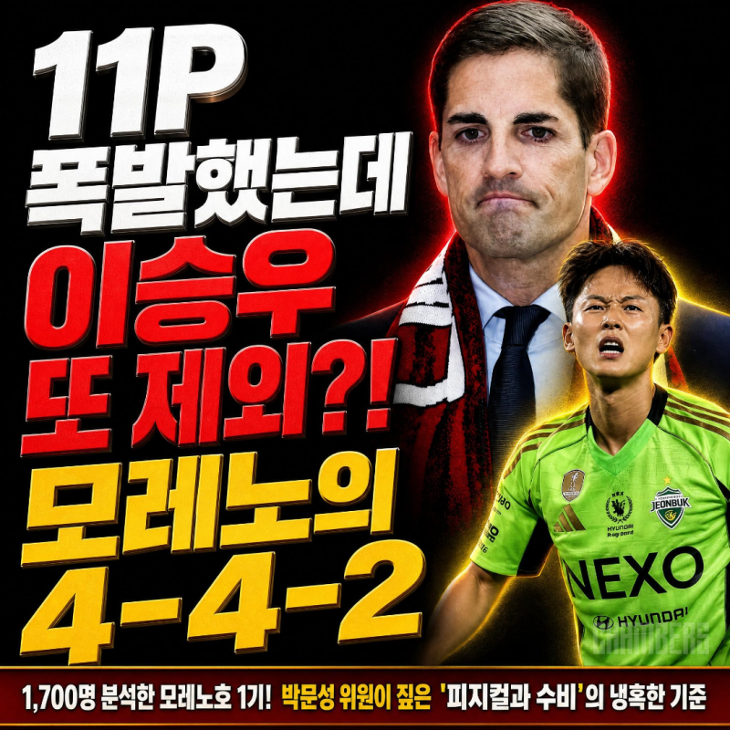 모레노호 1기와 11P 이승우가 또 탈락한 '냉정한 이유'