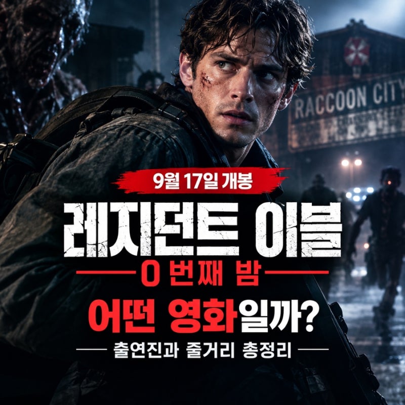 레지던트 이블 0번째 밤 9월 17일 개봉, ”어떤 영화일까?“ 출연진과 줄거리 총정리