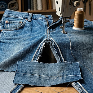 오래된 청바지 리폼 셀프 DIY 팁 : 버리지 않고 명품 핏 만드는 방법