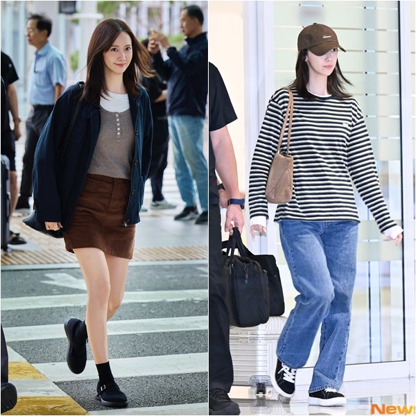 메리제인 운동화에 꽂혀버린 윤아 공항패션, 발편한 르무통 신발 뭐길래